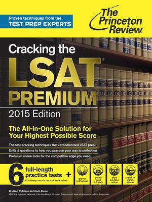 cover image of Cracking the LSAT Premium Edition with 6 Practice Tests, 2015